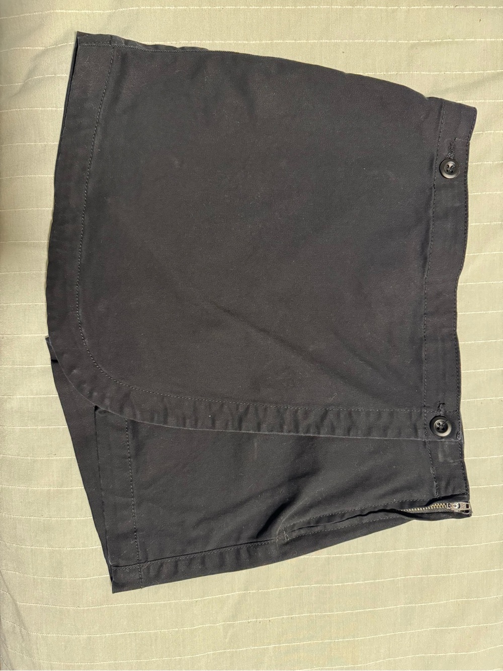 Black Mini Skort with Button Detail